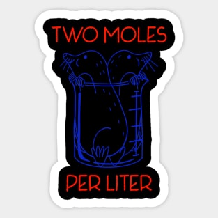 science two moles per liter If you are not sure, check out our FAQ. Sticker